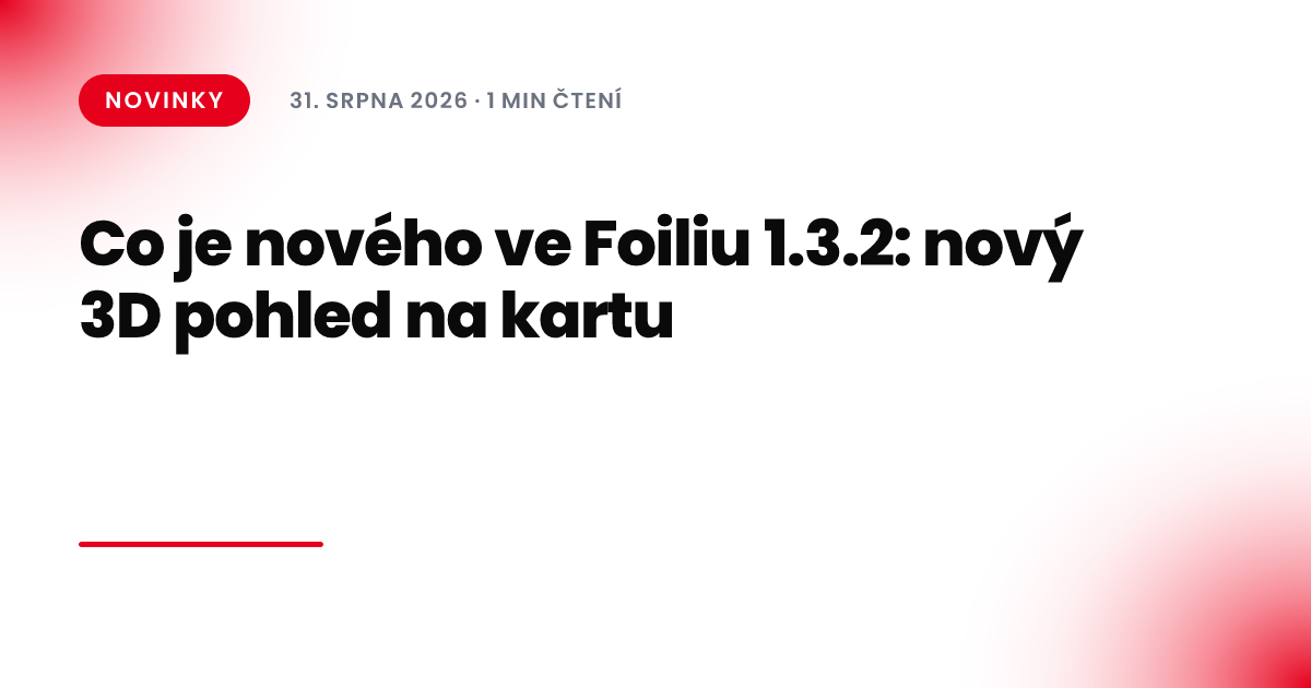Co je nového ve Foiliu 1.3.2: nový 3D pohled na kartu